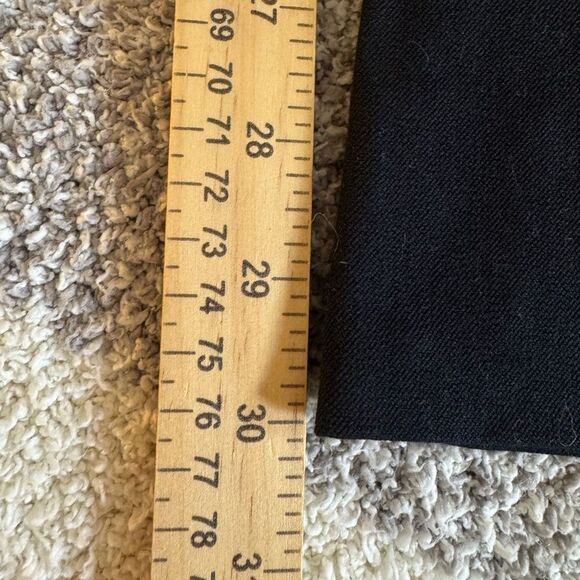 M M Lafleur Pants Womens Sz 4 Black straight stretch Italian cotton Blend - Picture 7 of 10